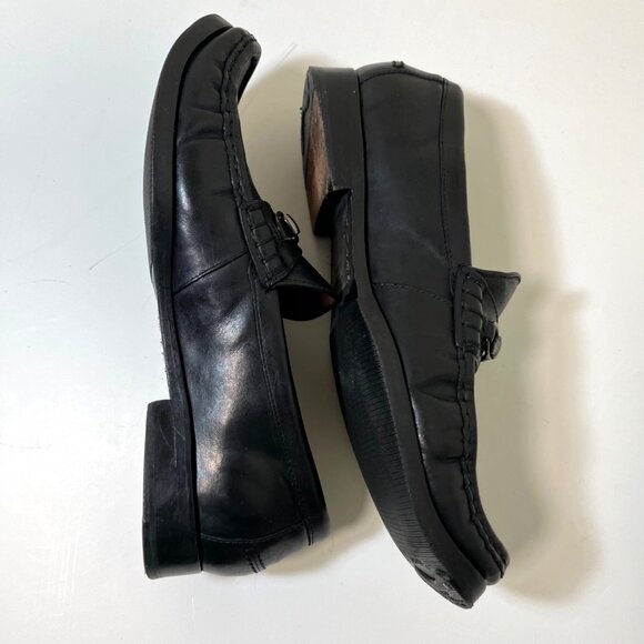 Cole Hann Black Leather Horse bit Loafers Pinch Gotham 8.5 Men\'s Made In India